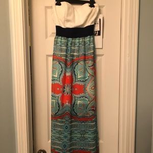 NWT Strapless maxi dress
